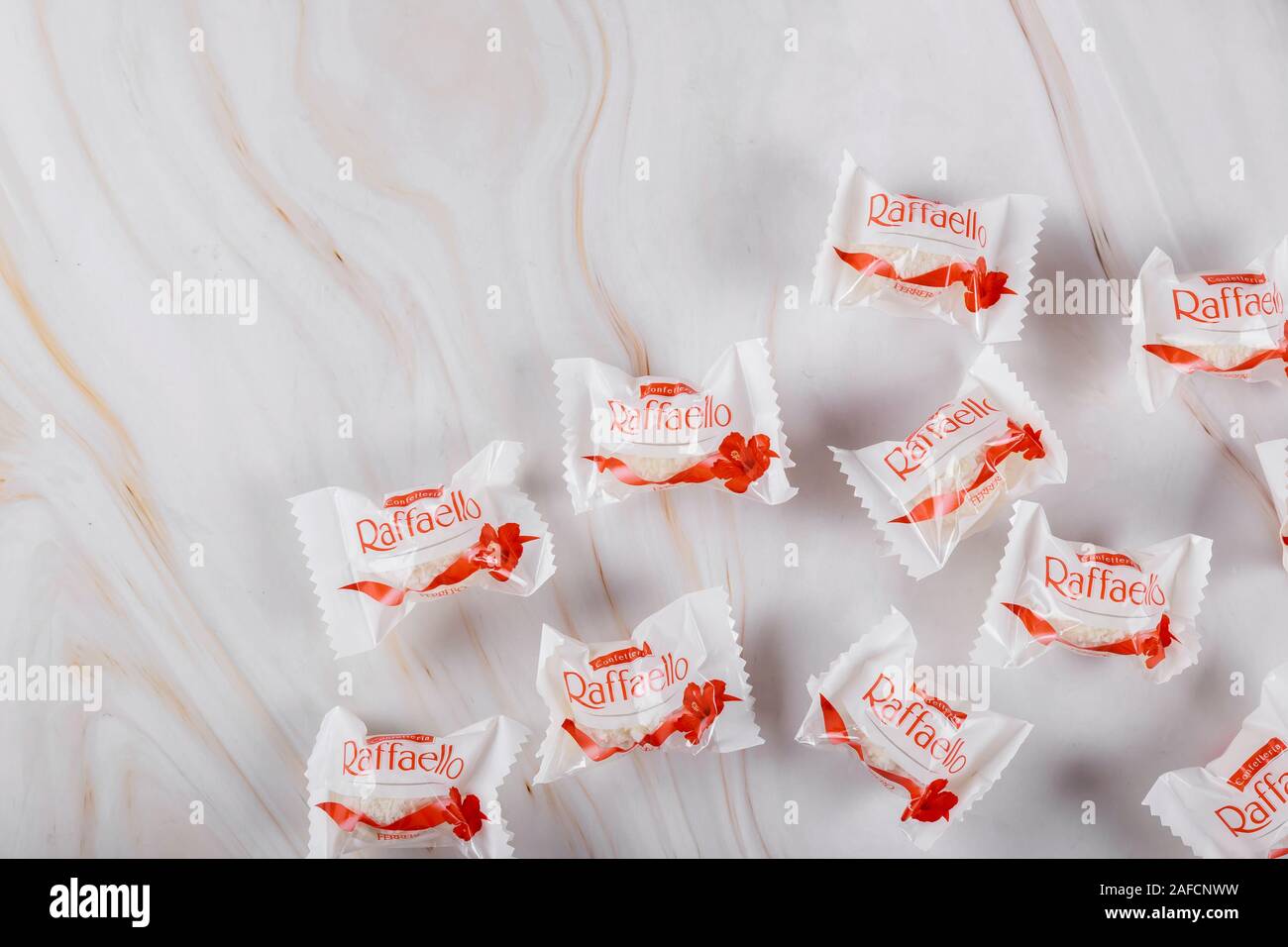 New York NY NOV 29 2019 Ferrero Raffaello in a separate packaging is a