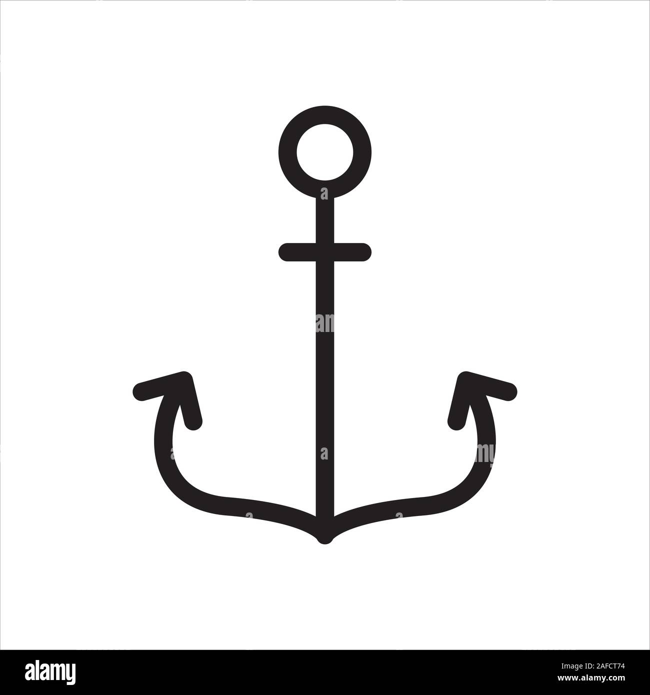 Anchor Ship Icon Stock Vector