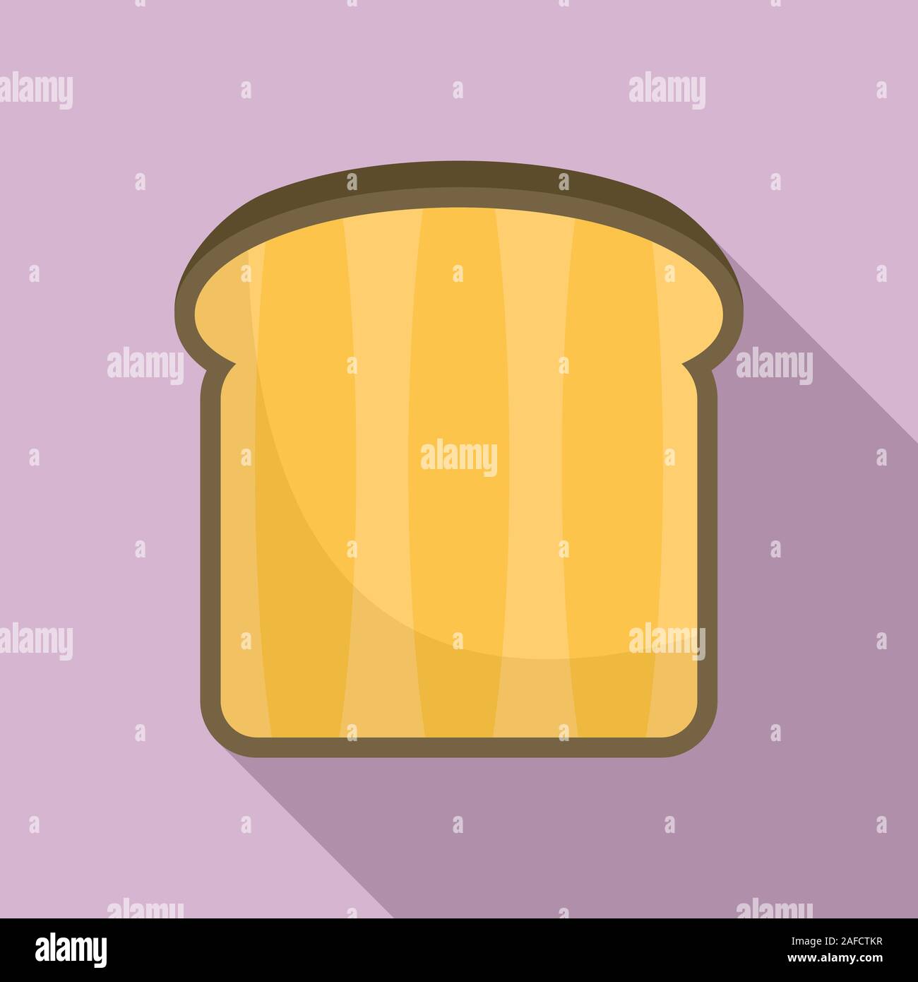 Bread toast icon. Flat illustration of bread toast vector icon for web design Stock Vector