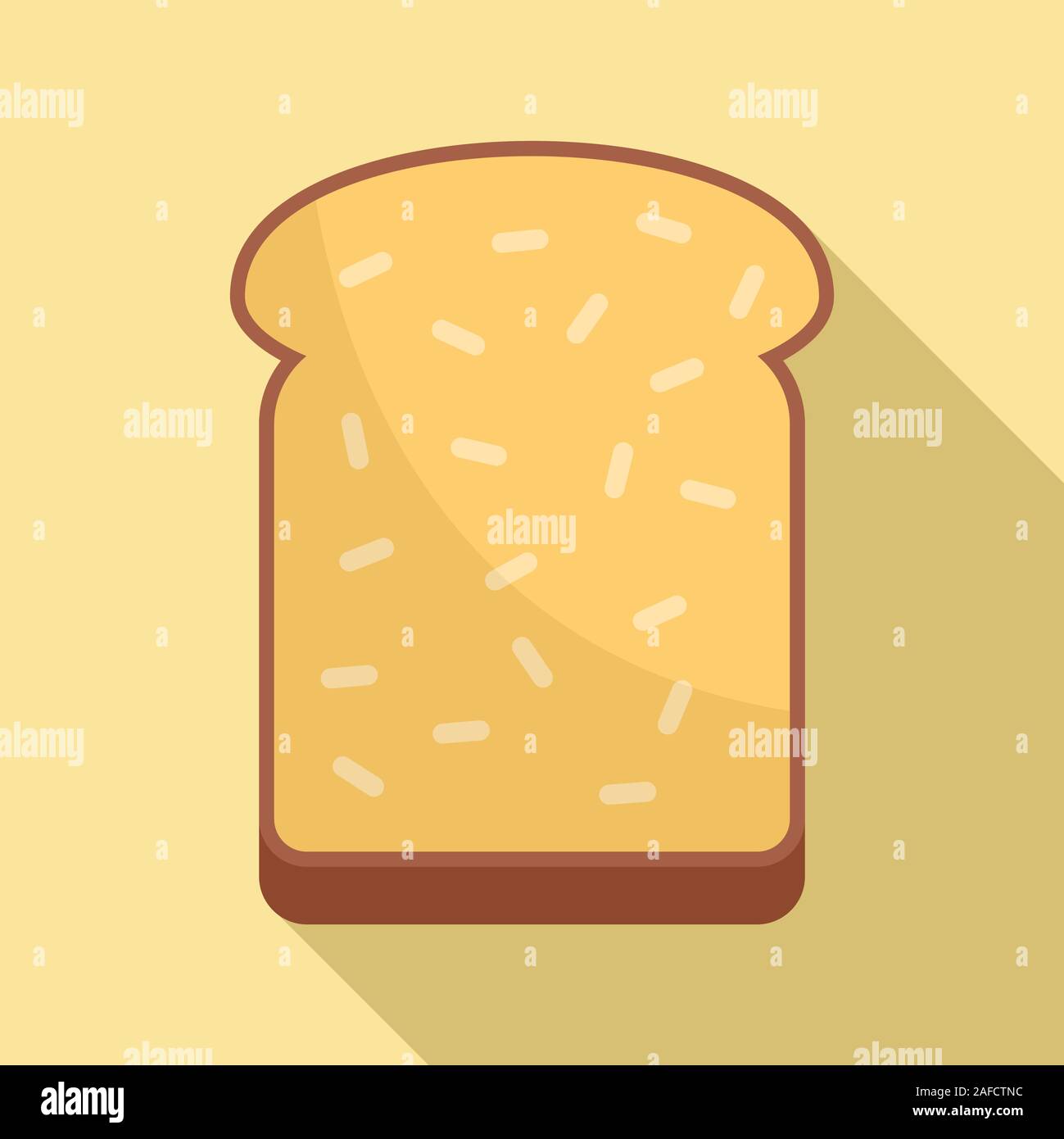 Breakfast toast icon. Flat illustration of breakfast toast vector icon for web design Stock Vector