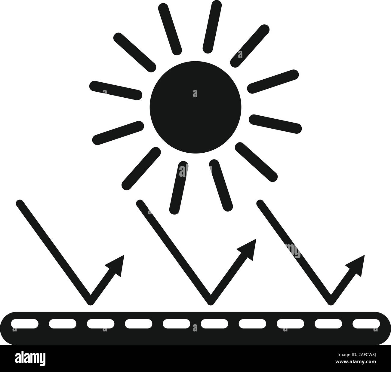 Sunscreen fabric feature icon. Simple illustration of sunscreen fabric ...