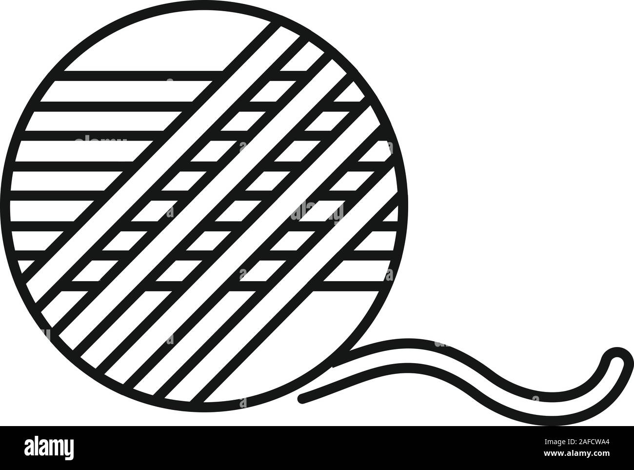 Cotton ball icon. Outline cotton ball vector icon for web design