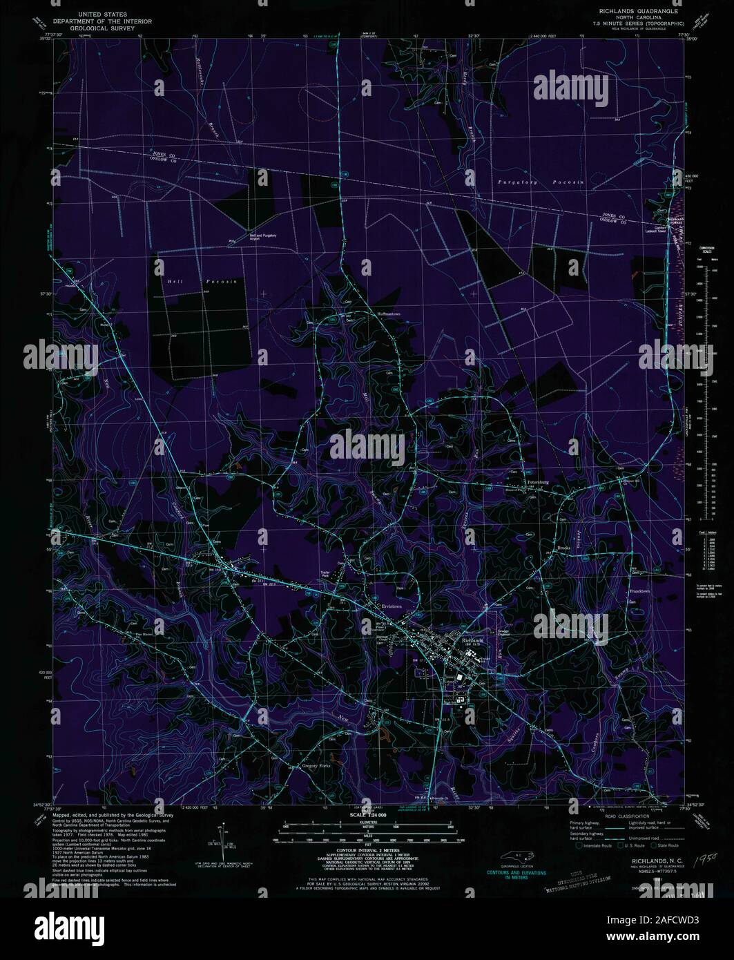Map of richlands hires stock photography and images Alamy