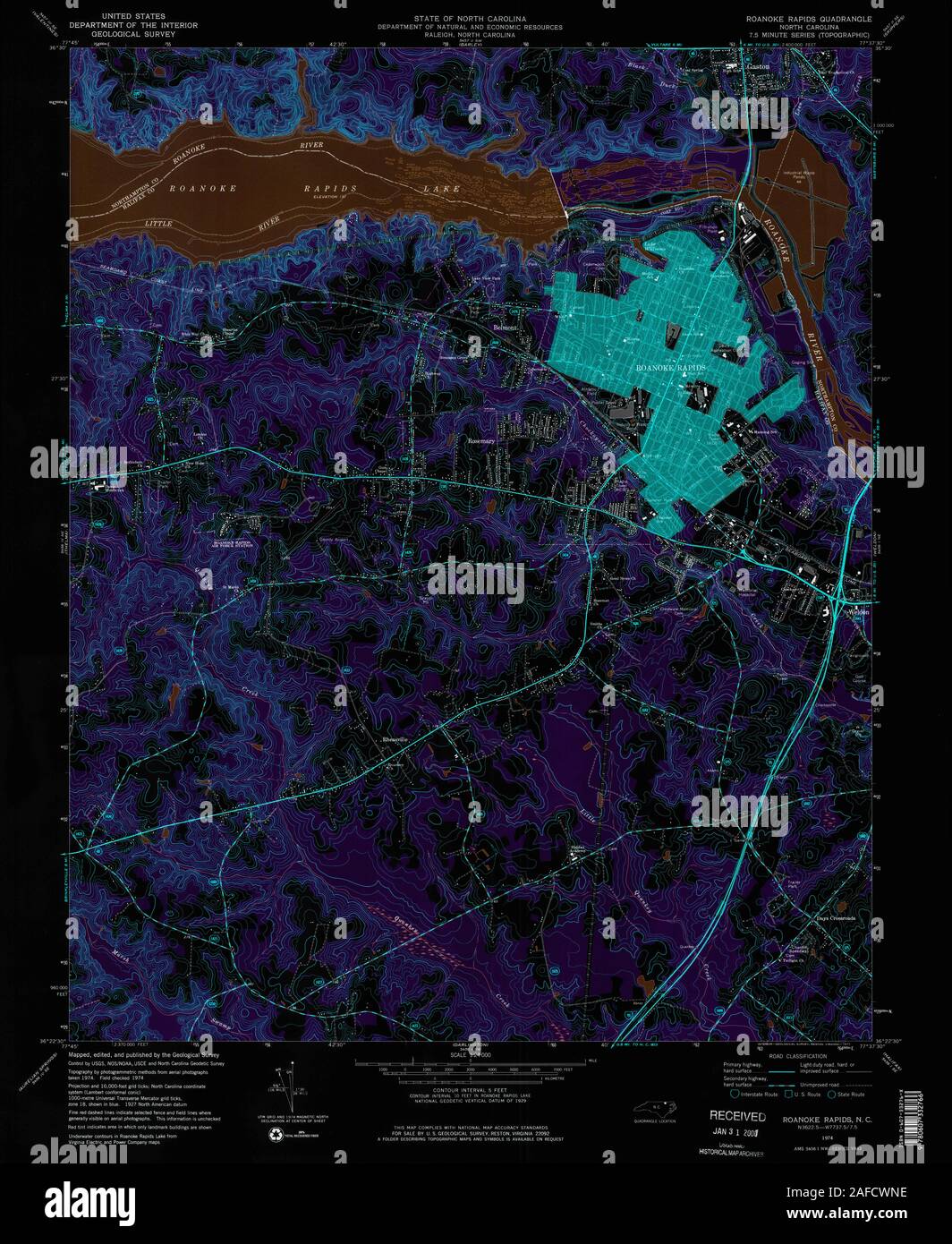 Map of roanoke rapids hires stock photography and images Alamy