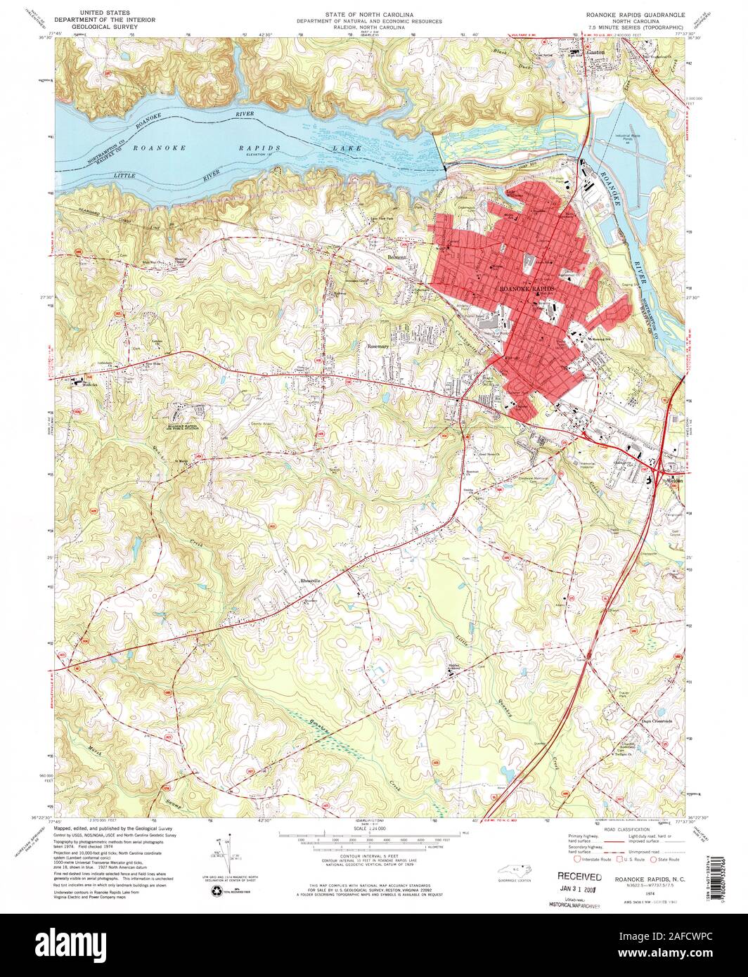 Map of roanoke rapids Cut Out Stock Images & Pictures Alamy