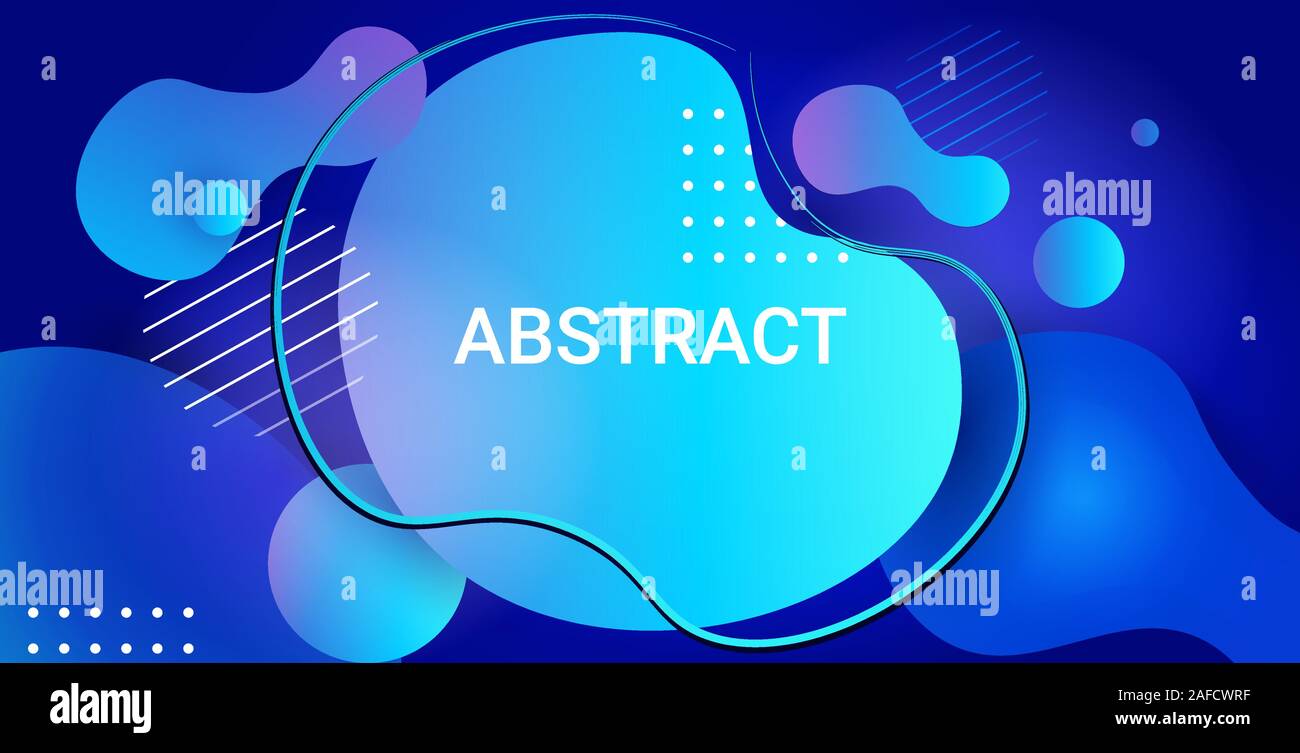 dynamical colored form gradient abstract banner flowing liquid shape ...