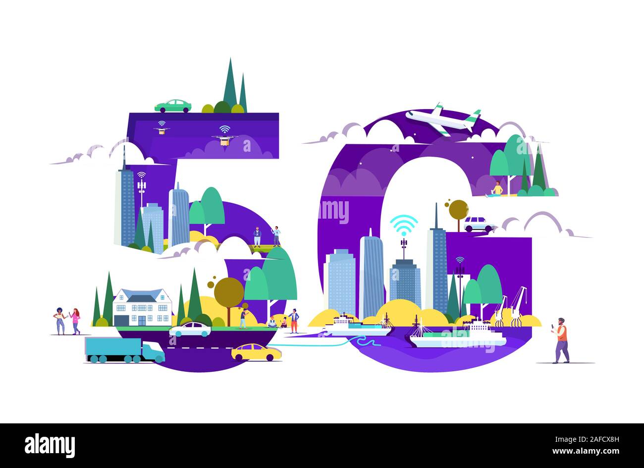 Freight connection Stock Vector Images Alamy