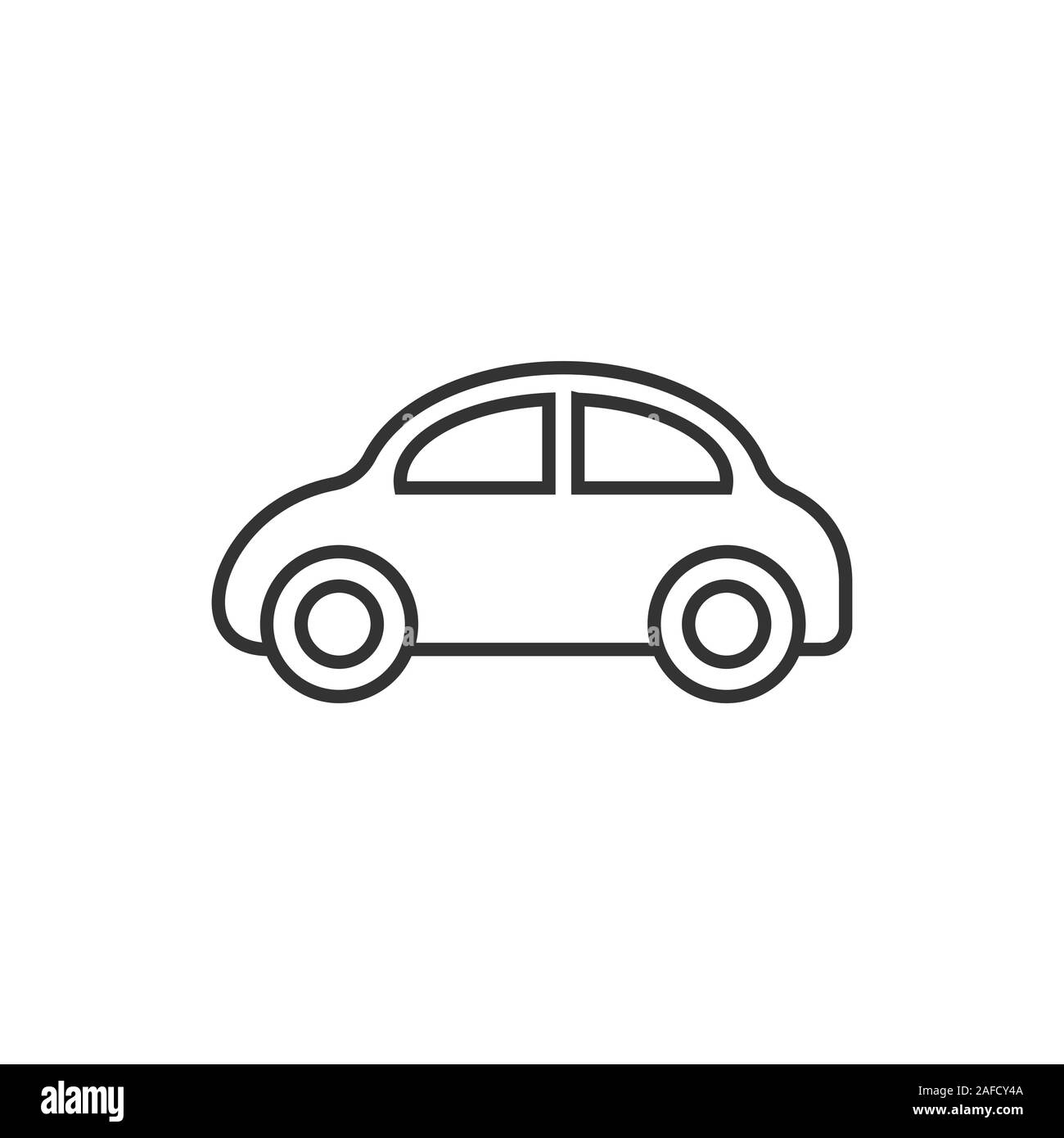 Car icon in flat style. Automobile vehicle vector illustration on white ...