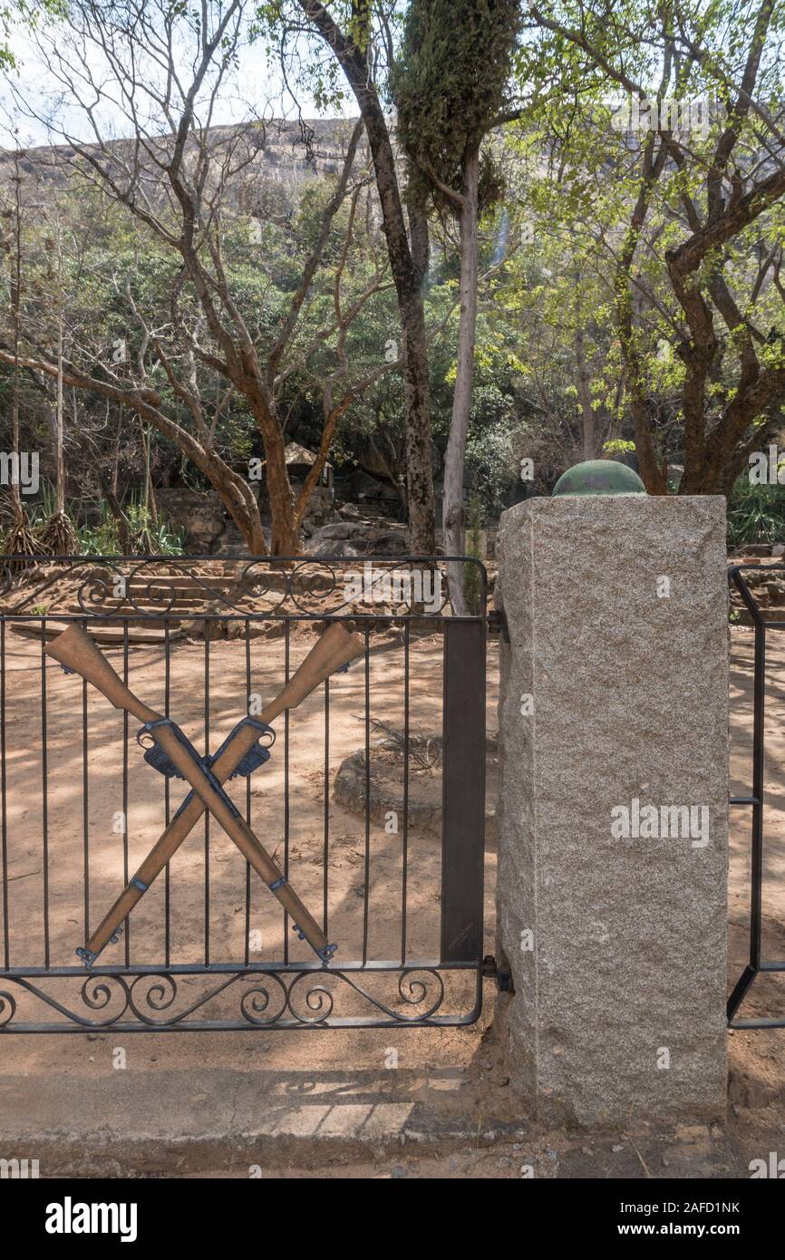 Matobo Hills National Park, Zimbabwe. The Memorable Order of Tin Hats (MOTH) Shrine, a memorial dedicated to the Rhodesians who sacrificed their lives in the first and second world war. Stock Photo