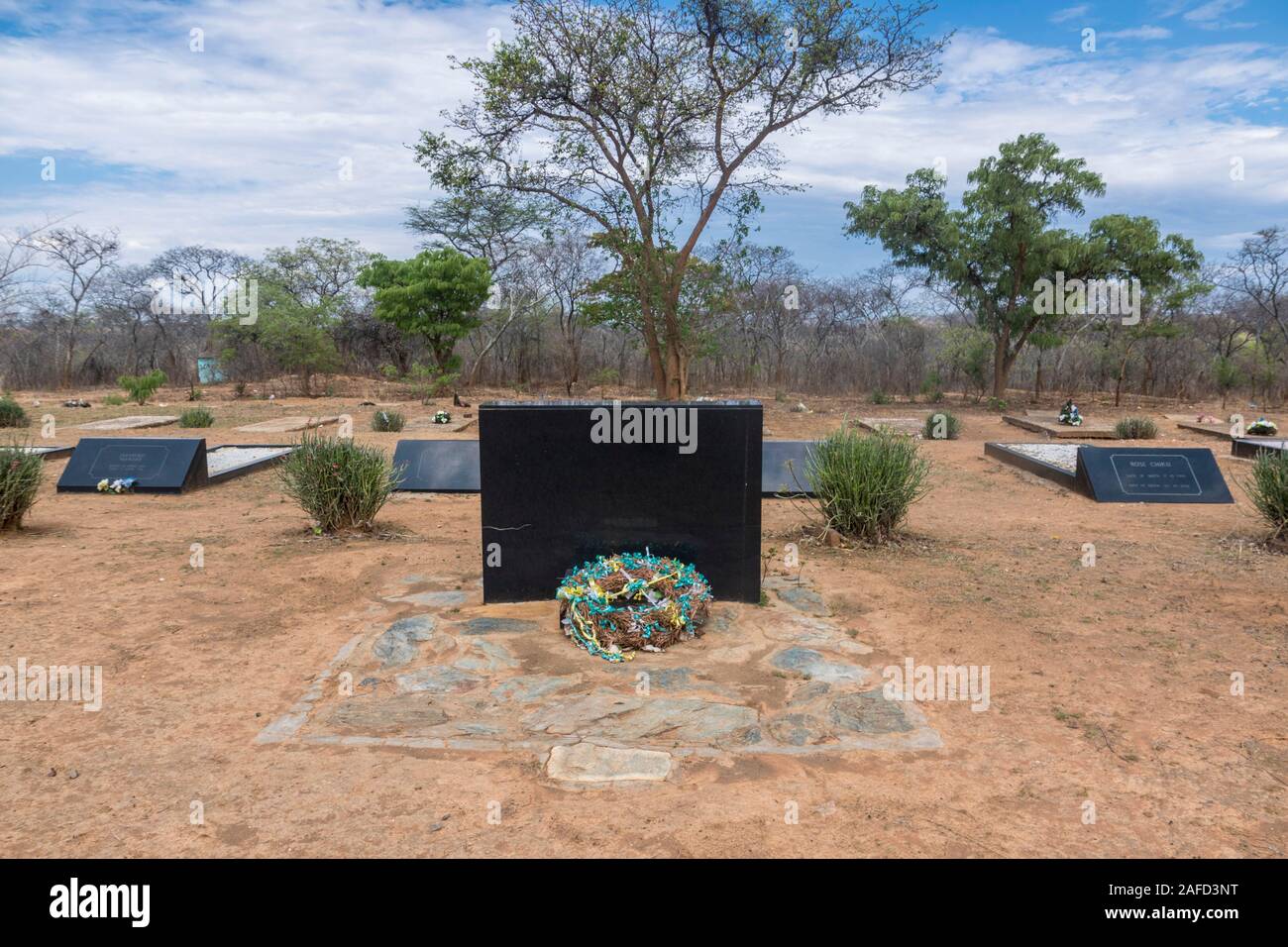Chinoyi (Sinoia), Zimbabwe. The Mashonaland West Provincial Heroes Acre, the site of the first battle between Rhodesian forces and ZANU guerillas in the Rhodesian Bush War/Zimbabwe Independence war. Stock Photo