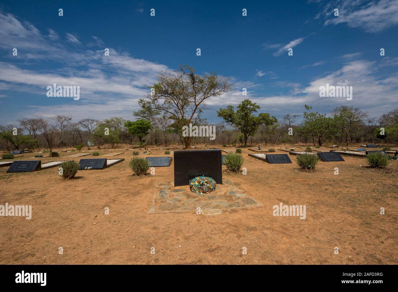Chinoyi (Sinoia), Zimbabwe. The Mashonaland West Provincial Heroes Acre, the site of the first battle between Rhodesian forces and ZANU guerillas in the Rhodesian Bush War/Zimbabwe Independence war. Stock Photo
