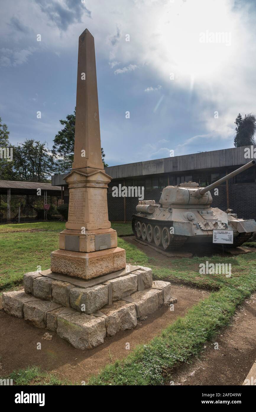 Gweru, Zimbabwe. The military museum. A memorial from the Rhodesian