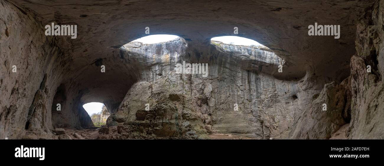 Prohodna Panoramic view of Prohodna cave also known as God's eyes near Karlukovo ...