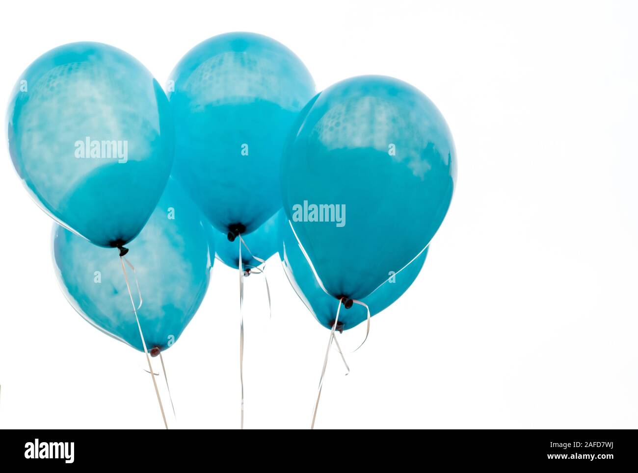 Texture on surface of blue Floating balloons Stock Photo Alamy