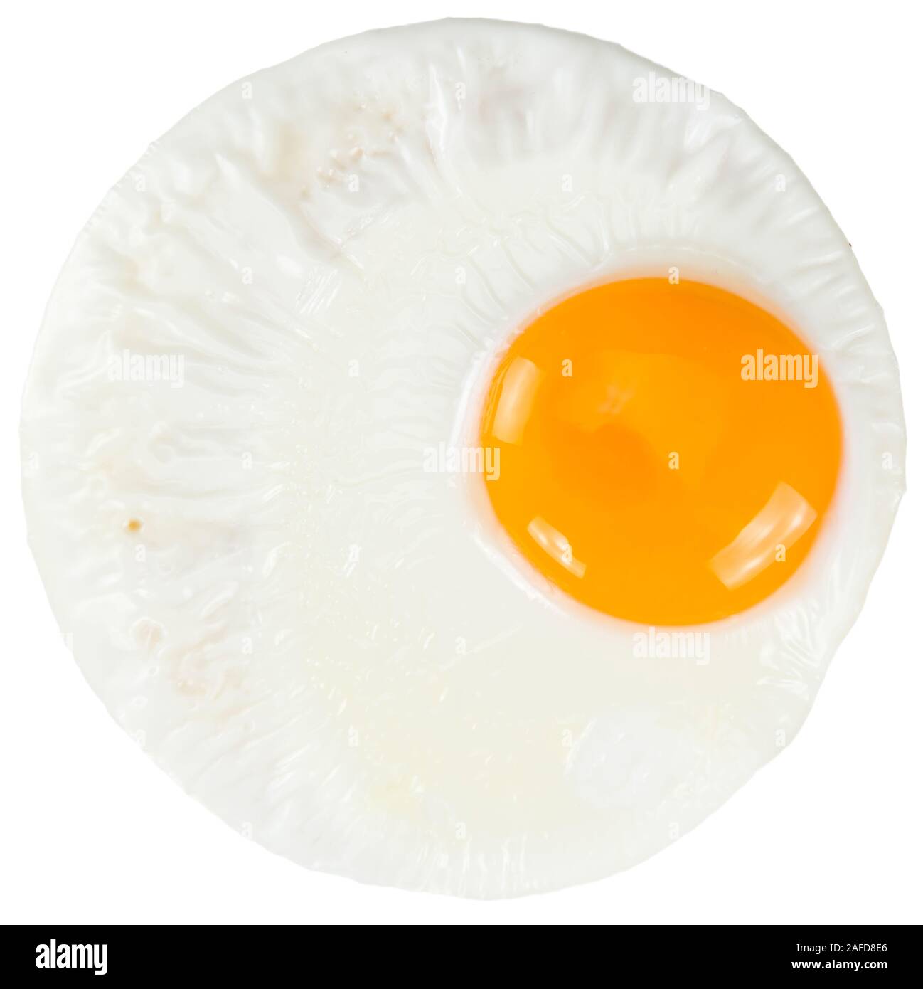 Fried Egg isolated on white background (close-up shot Stock Photo - Alamy