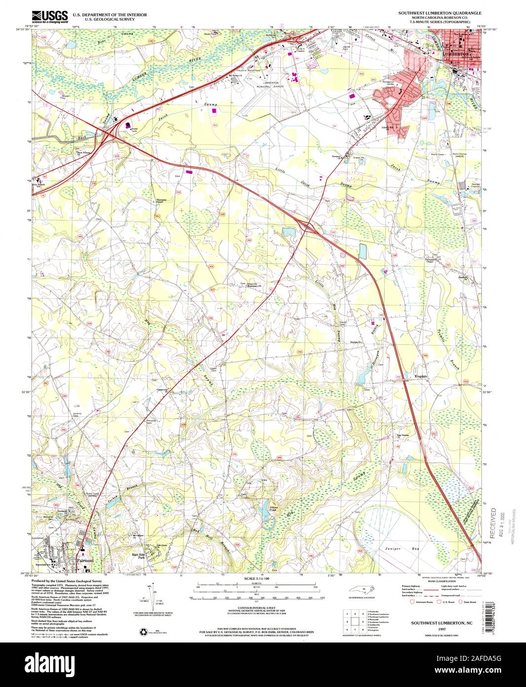 Map of lumberton hires stock photography and images Alamy