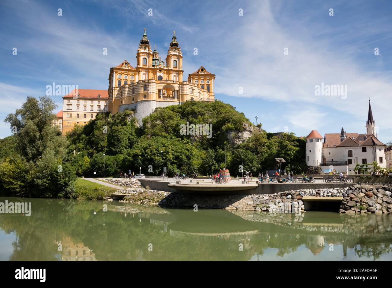 Benedictine Abbey Stift Melk, UNESCO-World Cultural Heritage, Melk, Wachau, Upper Austria, Austria, Europe Stock Photo