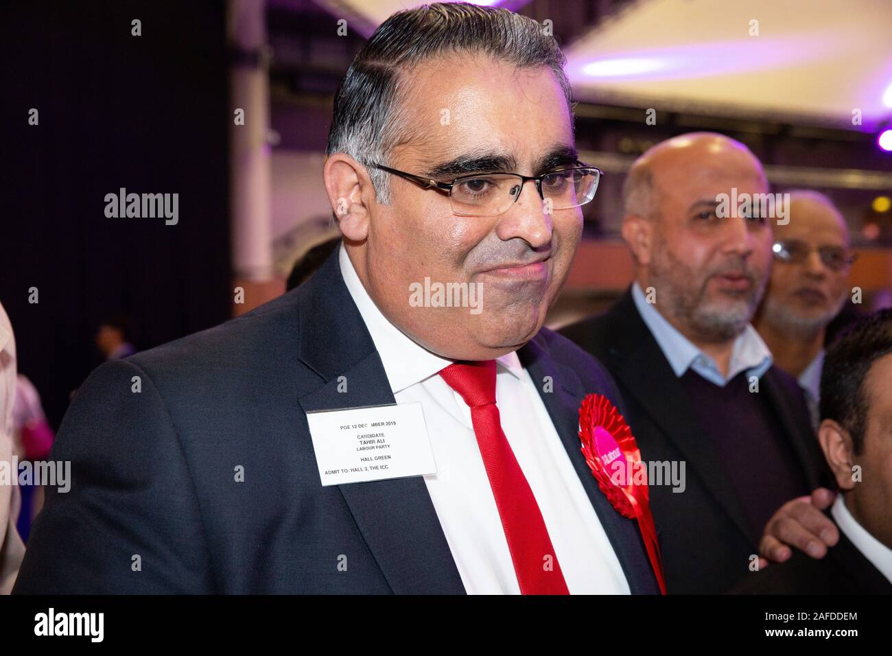 Pictured MP Tahir Ali after winning the Hall Green Birmingham seat at the 2019 general election. Tahir replaced Roger Godsiff as the Labour candidate. Stock Photo