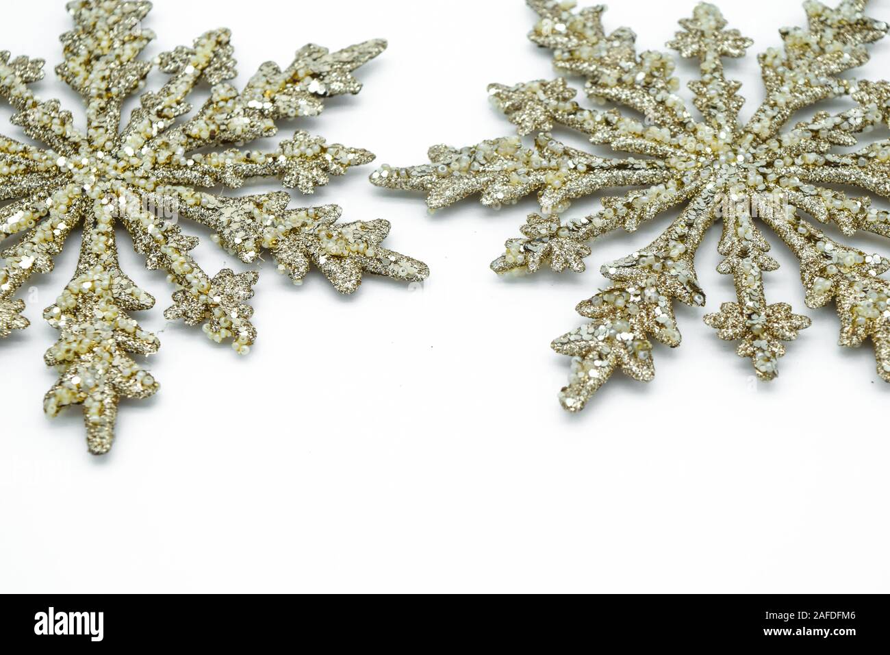 christmas decoration golden stars isolated on white background Stock ...