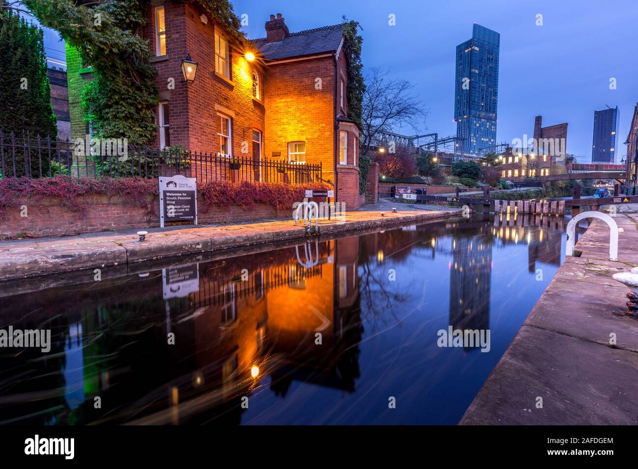 Deansgate Lock, Manchester Stock Photo