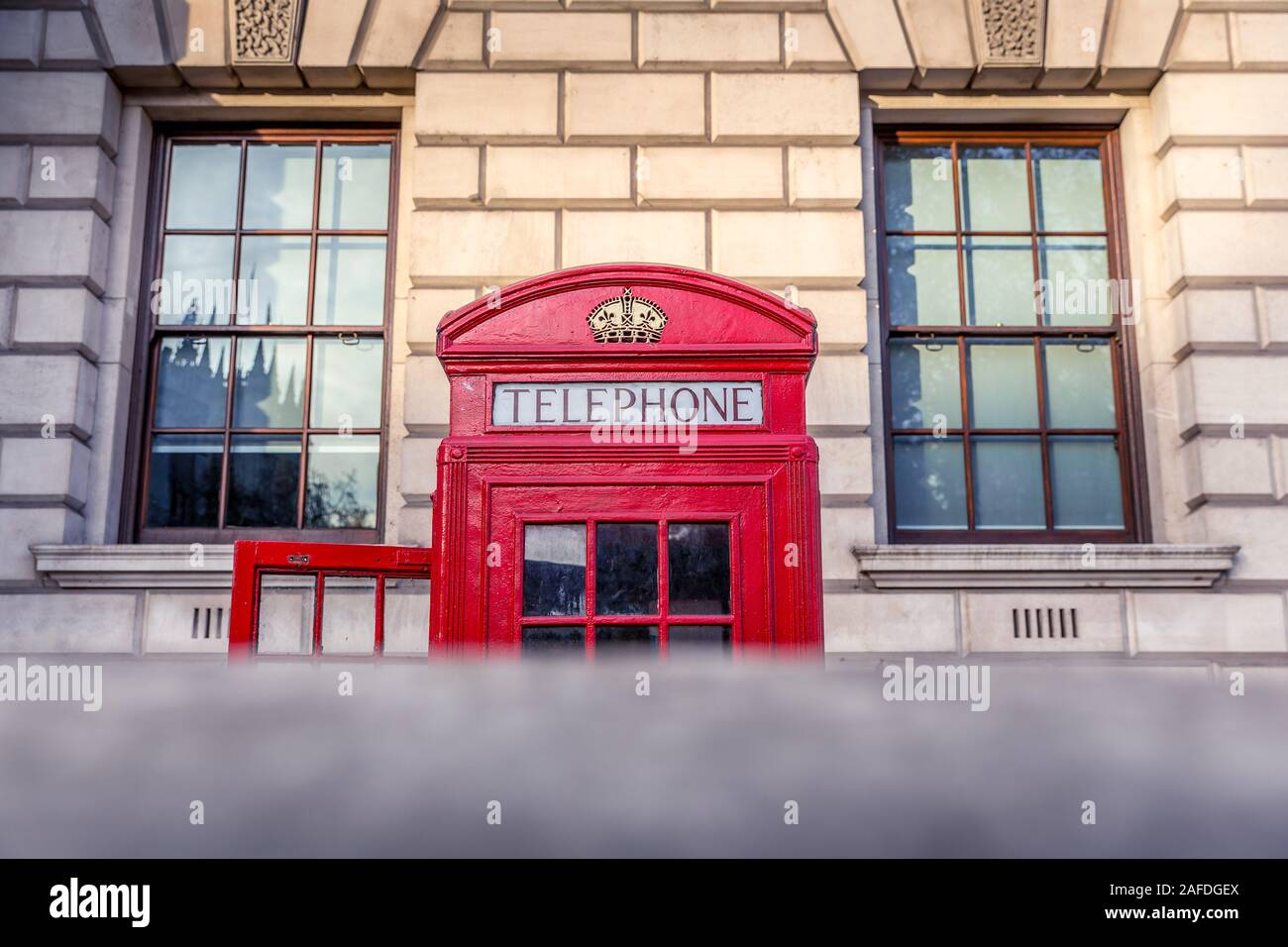 London Red Phone Box Stock Photo