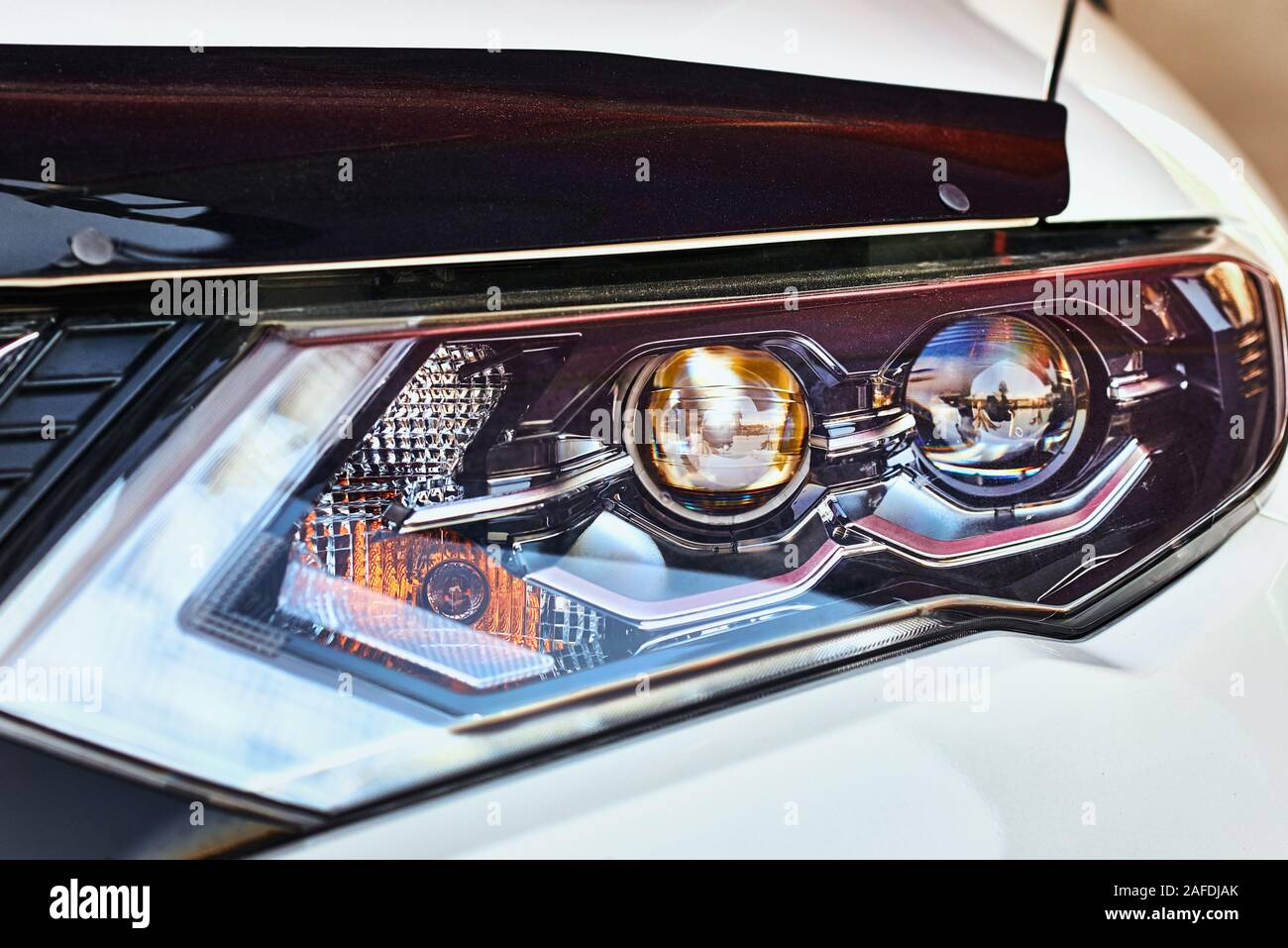Modern car headlight hi-res stock photography and images - Alamy