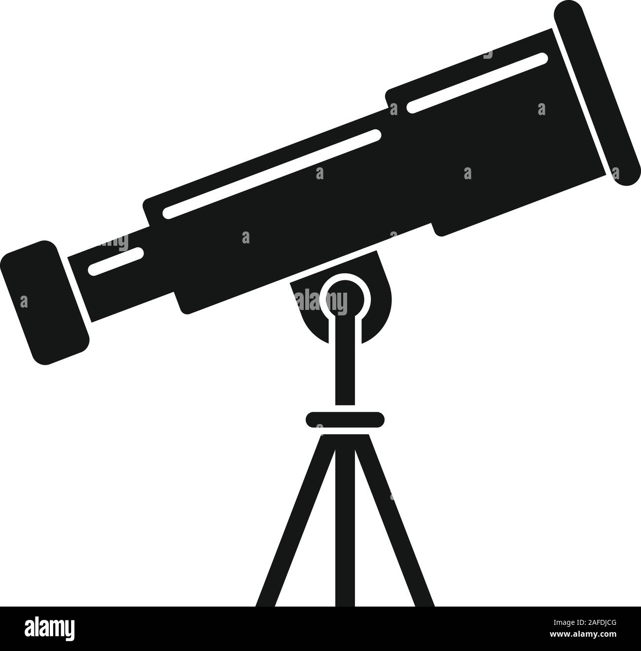 Telescope icon. Simple illustration of telescope vector icon for web