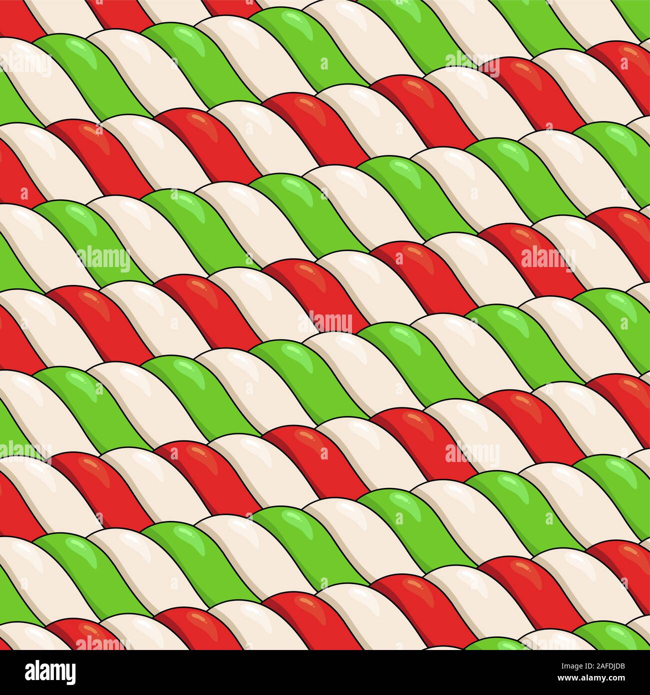 Candy canes vector pattern. christmas background with red, green and white  candy cane stripes. winter holiday wallpaper Stock Vector Image & Art -  Alamy