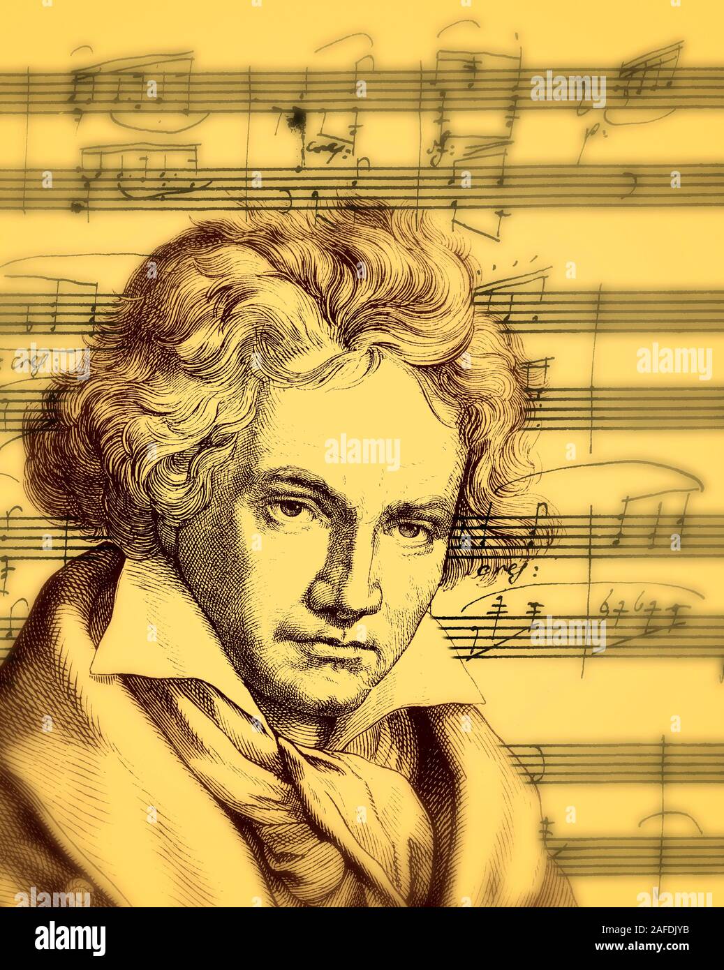 Handwritten Piano Sonata No. 12 in A♭ major, Op. 26, Ludwig van Beethoven,  1770 -1827, German composer Stock Photo - Alamy
