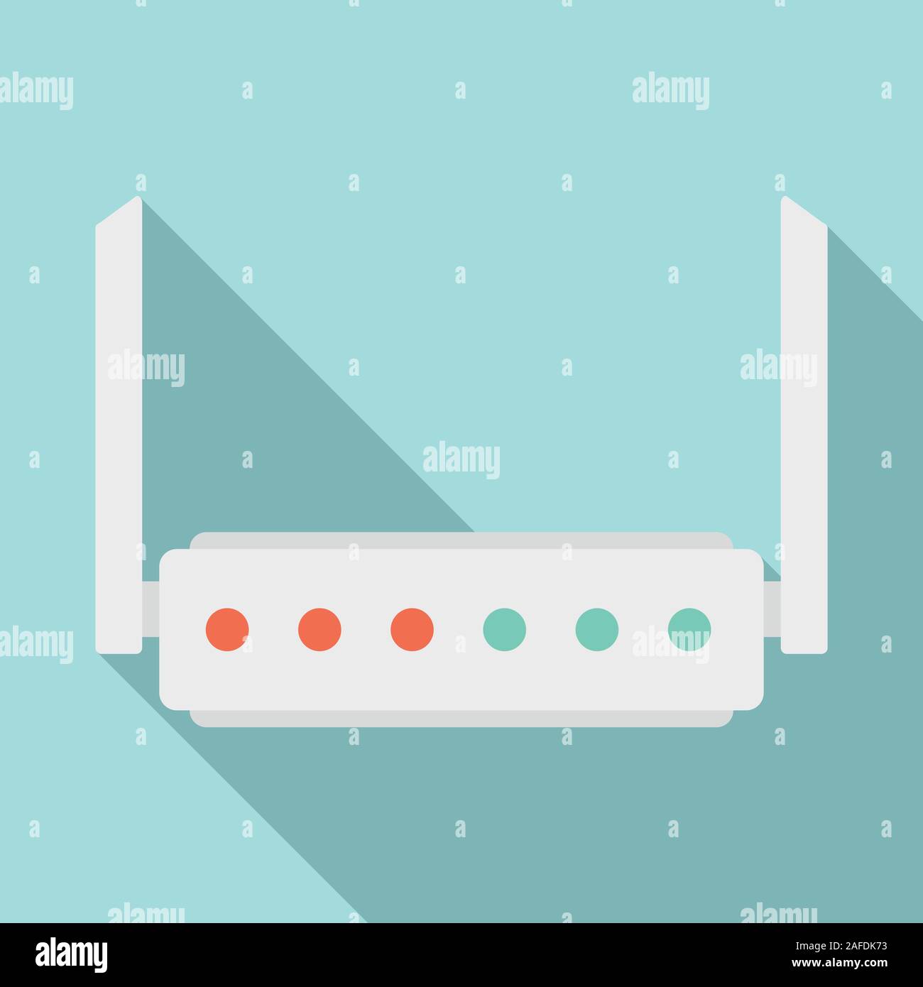 Broadband router icon. Flat illustration of broadband router vector ...