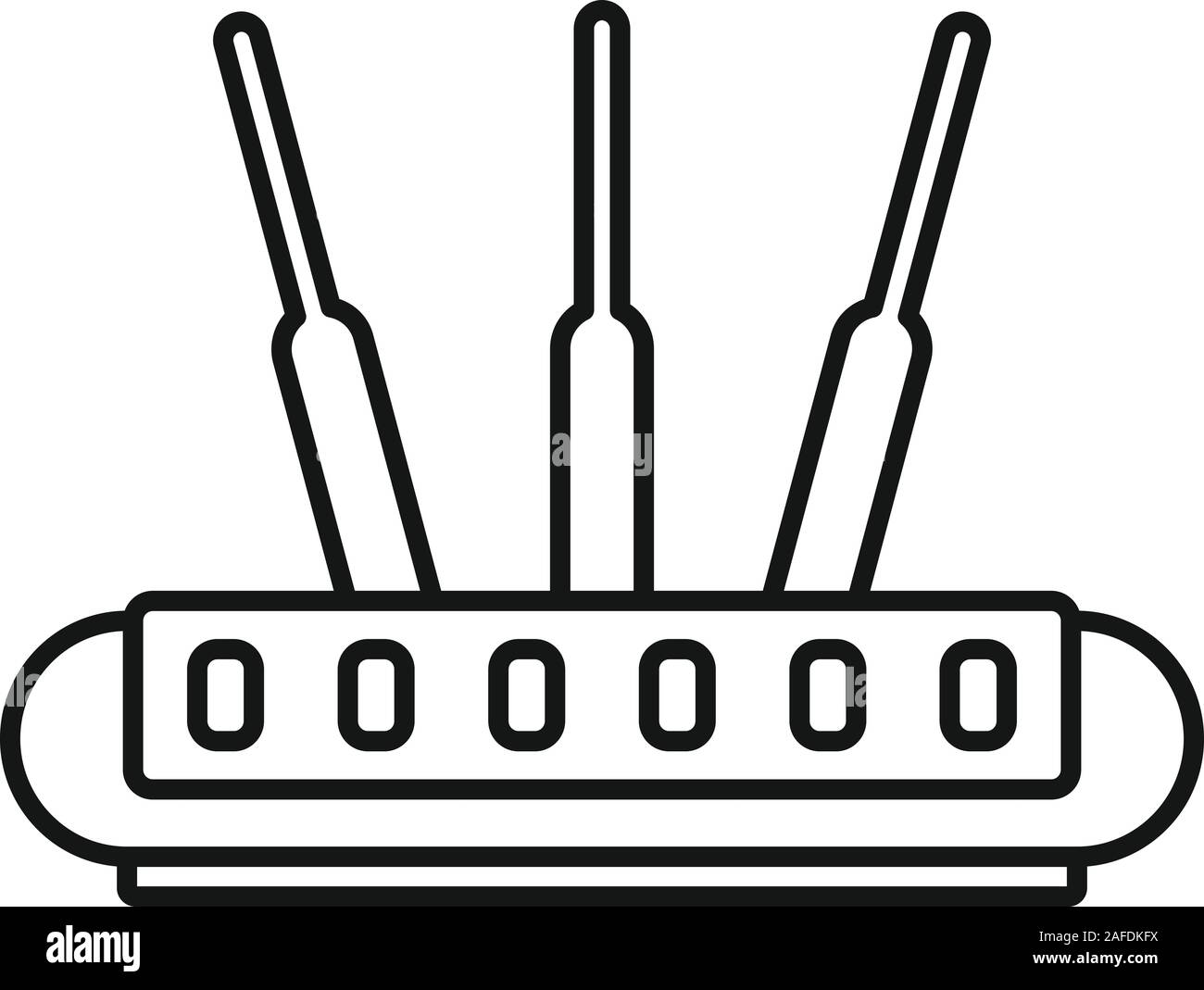 Wireless router icon. Outline wireless router vector icon for web