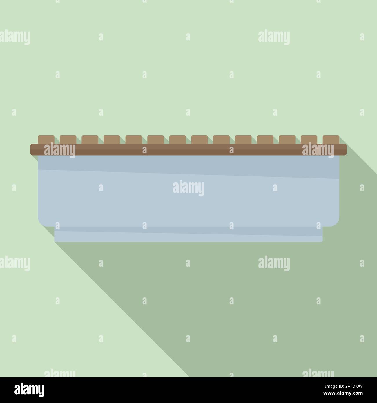 Stone bench icon. Flat illustration of stone bench vector icon for web ...