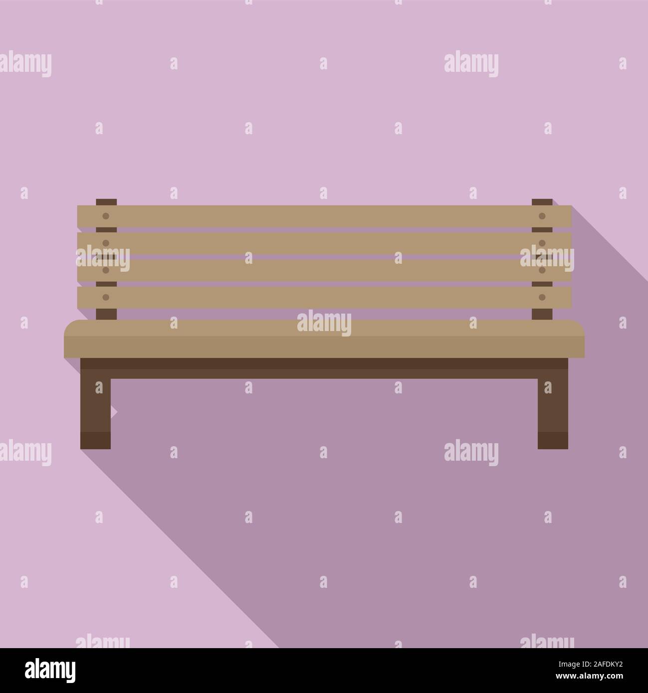 Park bench icon. Flat illustration of park bench vector icon for web ...