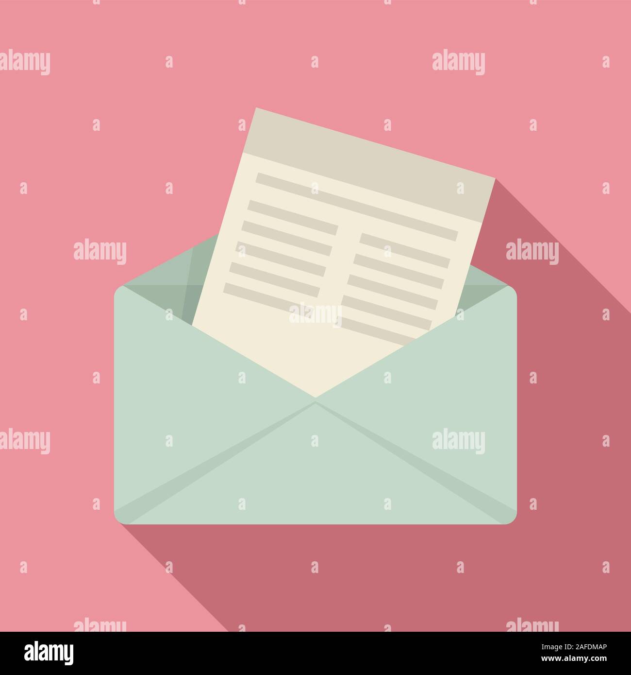 Mail invitation icon. Flat illustration of mail invitation vector icon ...