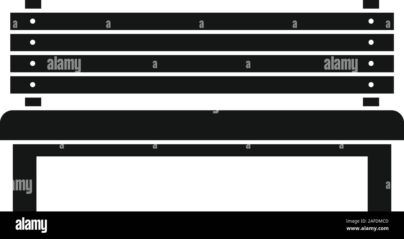 Park bench icon. Simple illustration of park bench vector icon for web ...