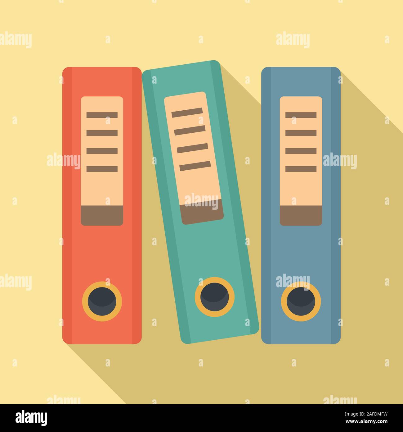 Office folders icon. Flat illustration of office folders vector icon ...