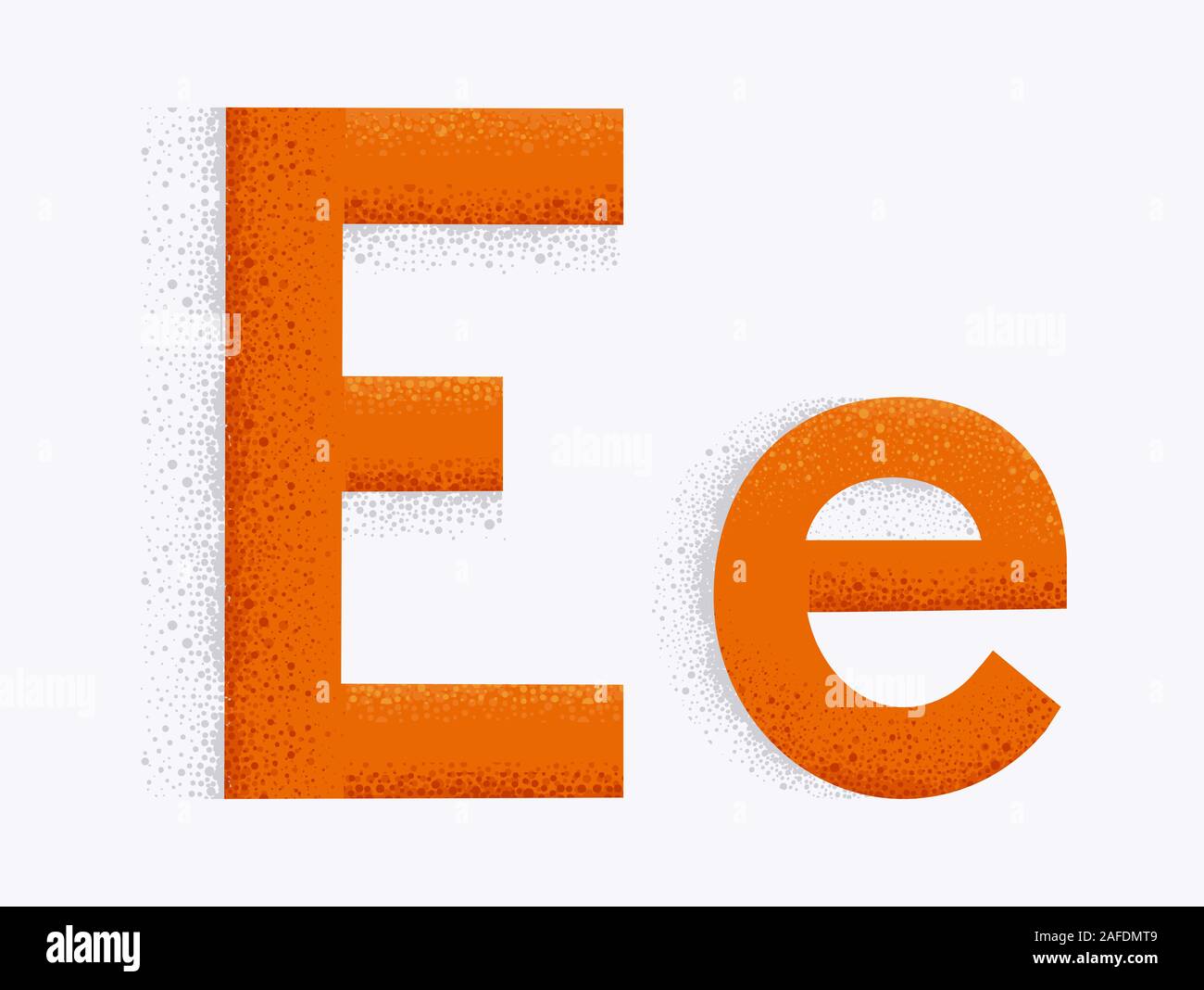 Illustration of Decorative Alphabet with Capital and Small Letter E and