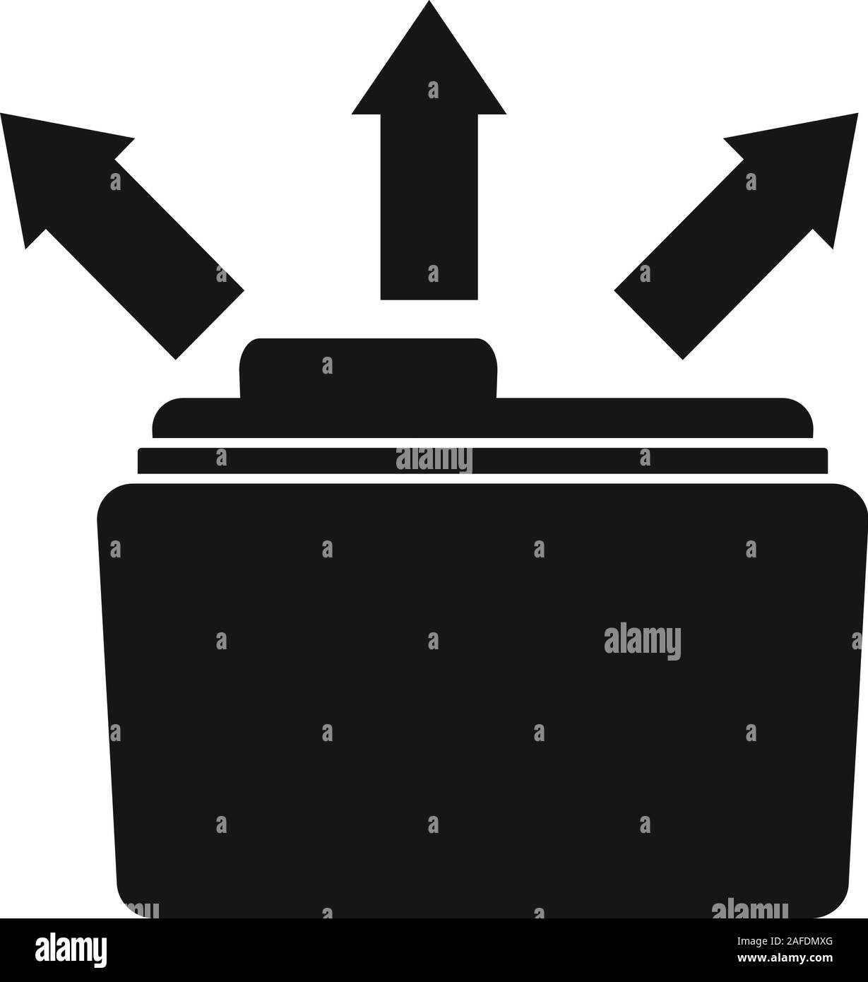 Folder share icon. Simple illustration of folder share vector icon for ...