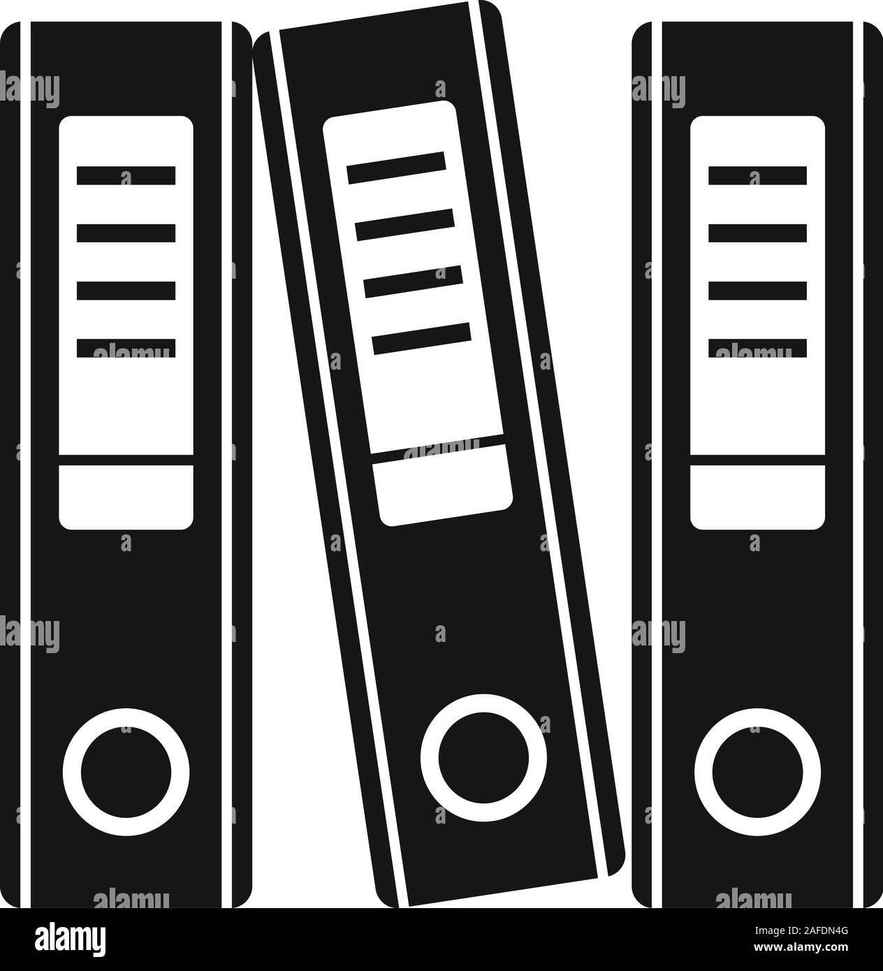 Office folders icon. Simple illustration of office folders vector icon ...