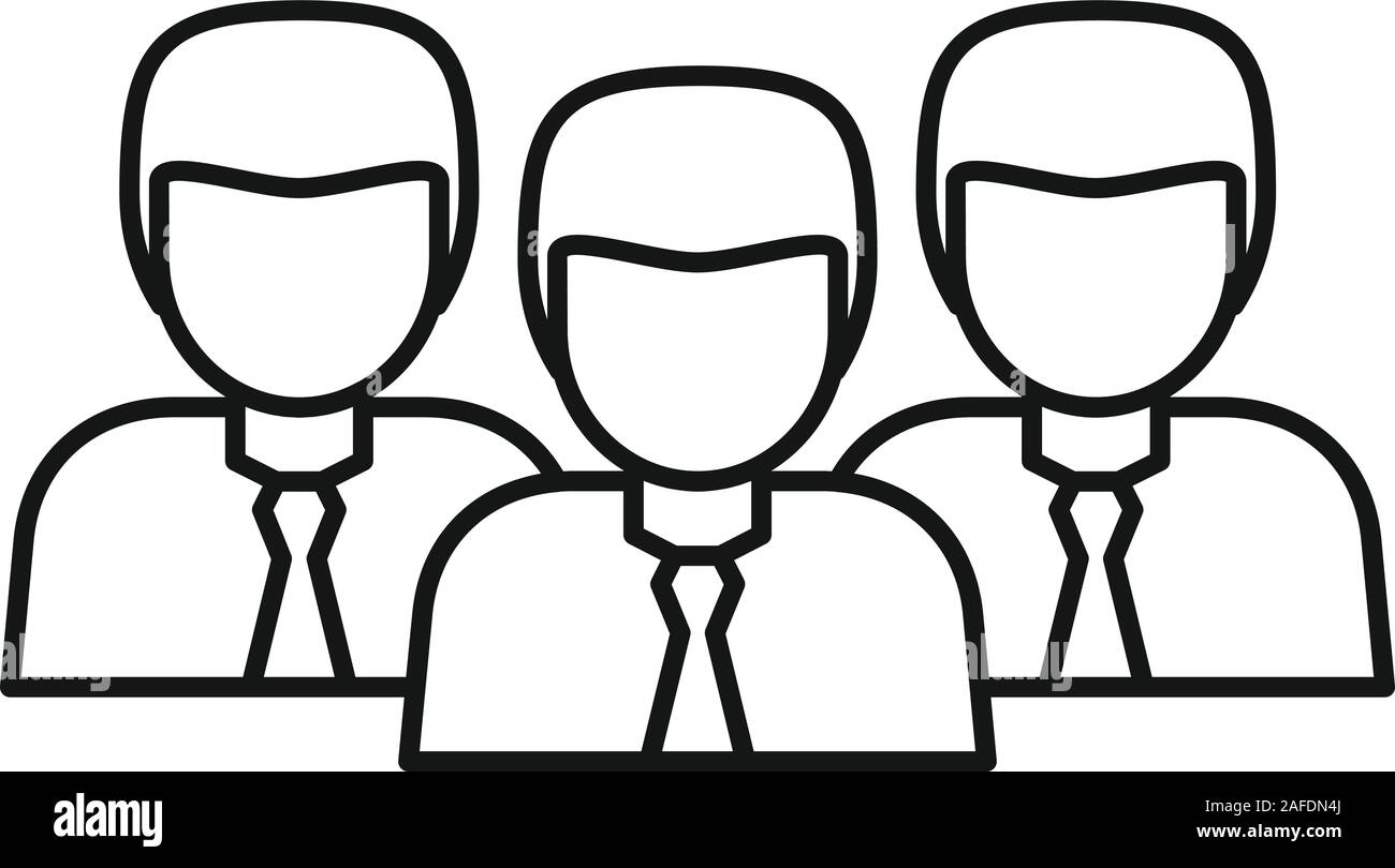 Company teamwork icon. Outline company teamwork vector icon for web ...