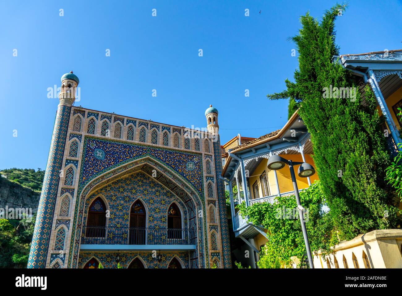 TBILISI, JUNE 02, 2019 Exterior of public bath in Tbilisi