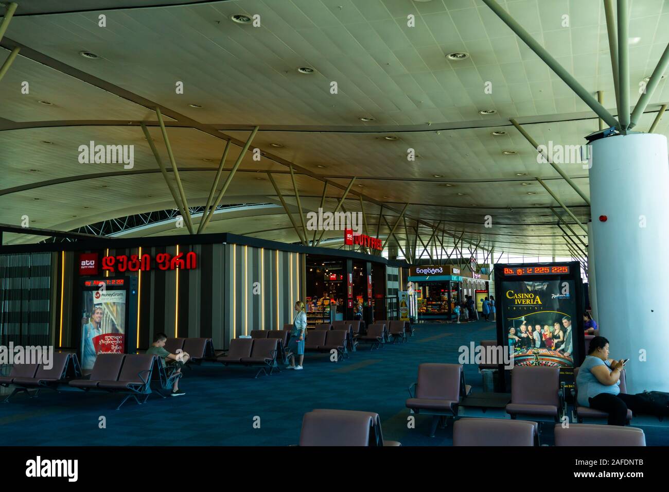 TBILISI, JULY 24, 2019 Duty Free shop in the Tbilisi International Airport Stock Photo