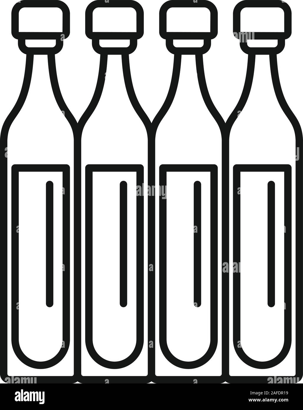 Ampule set icon. Outline ampule set vector icon for web design isolated