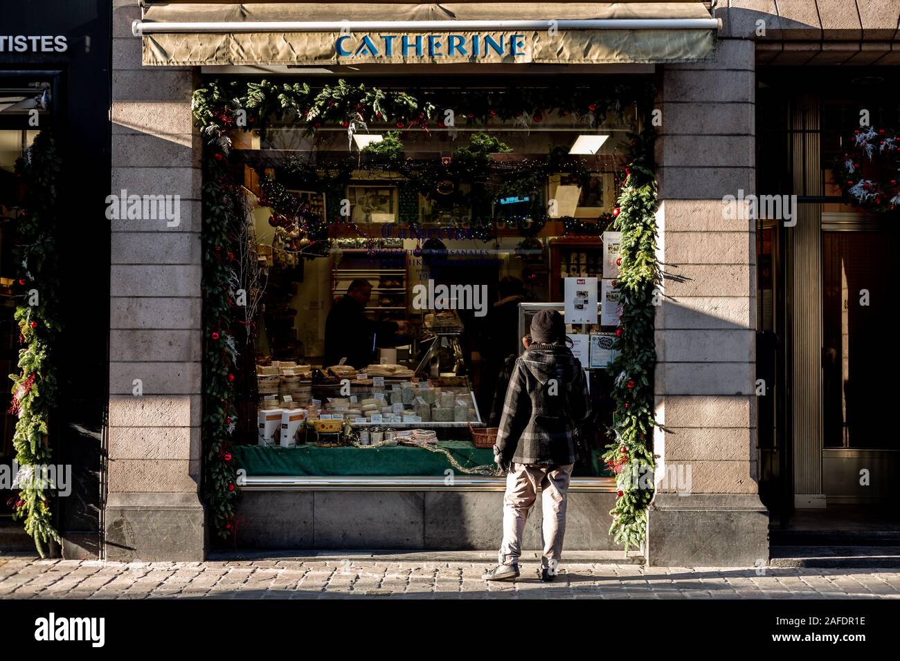 Catherine, food shop in Brussels, Belgium Stock Photo