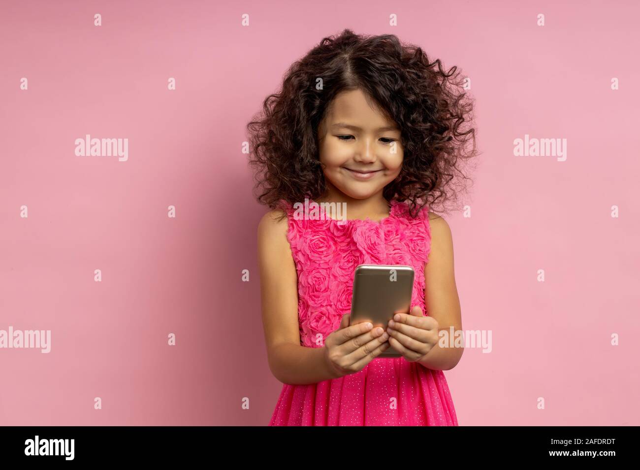 Studio Portrait Cute Little Mixed Stock Photos Studio