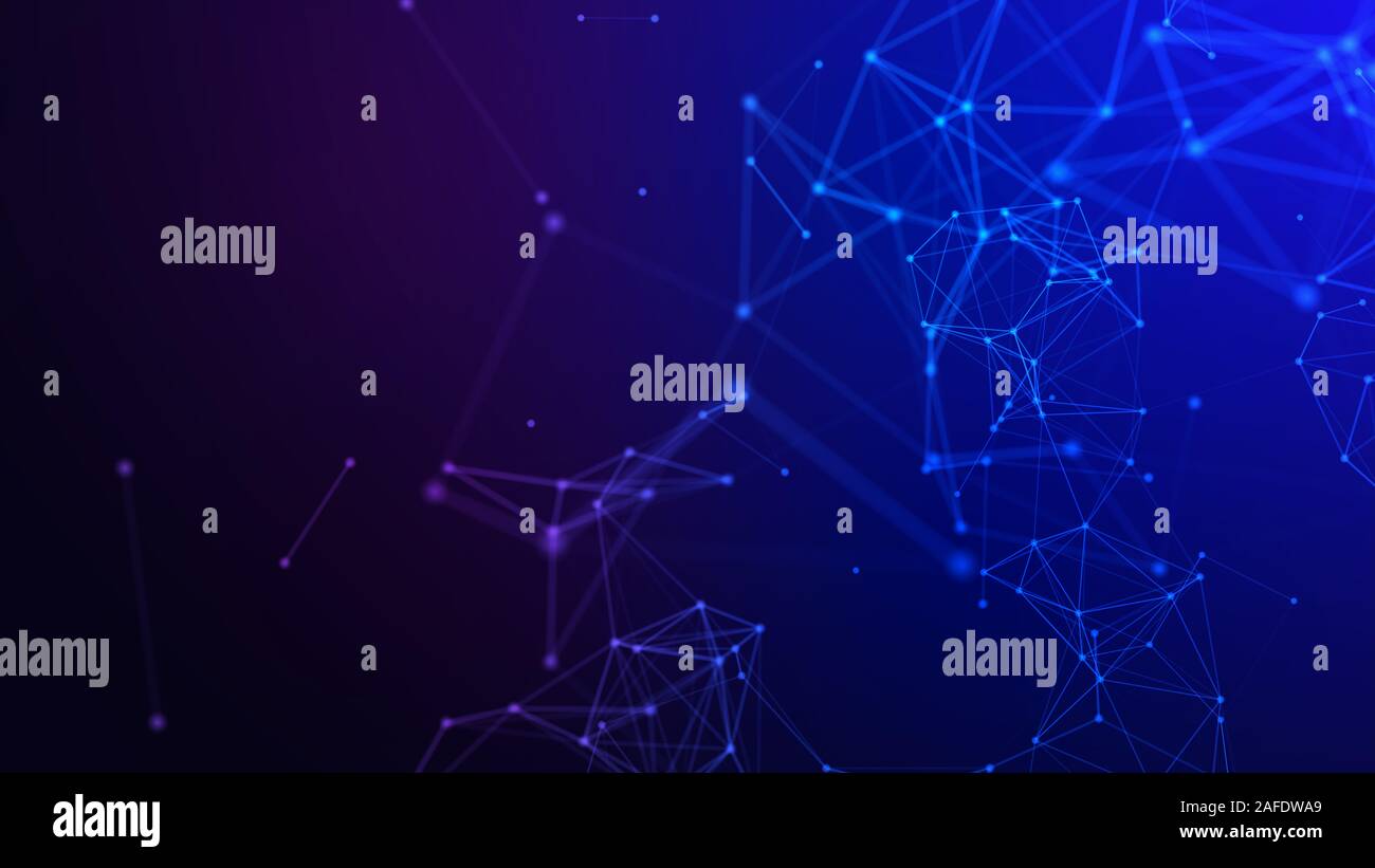 Concept plexus of Network background, connection line. 3d illustration ...