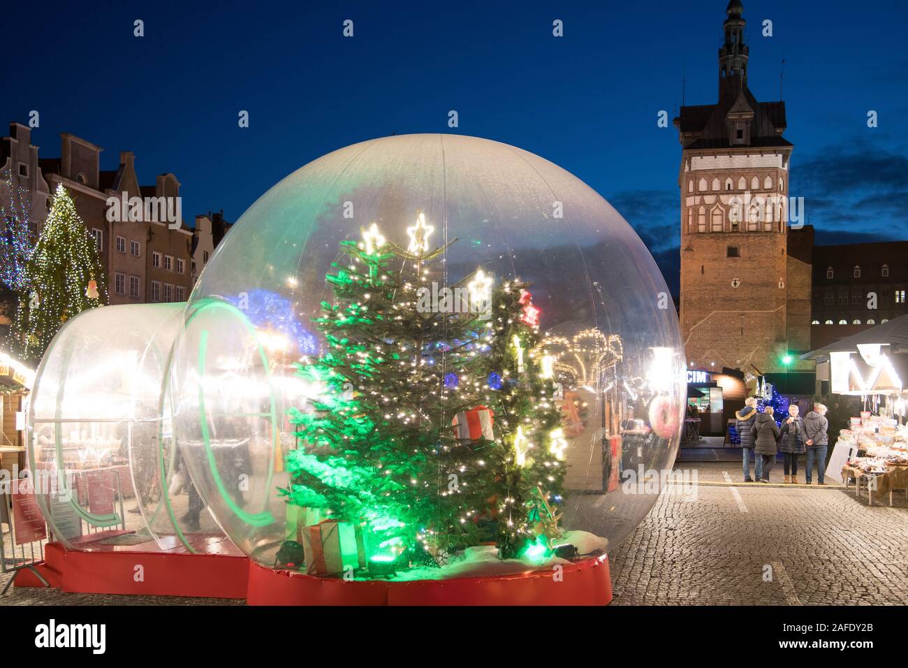Polish Town Christmas Stock Photos Polish Town Christmas Stock