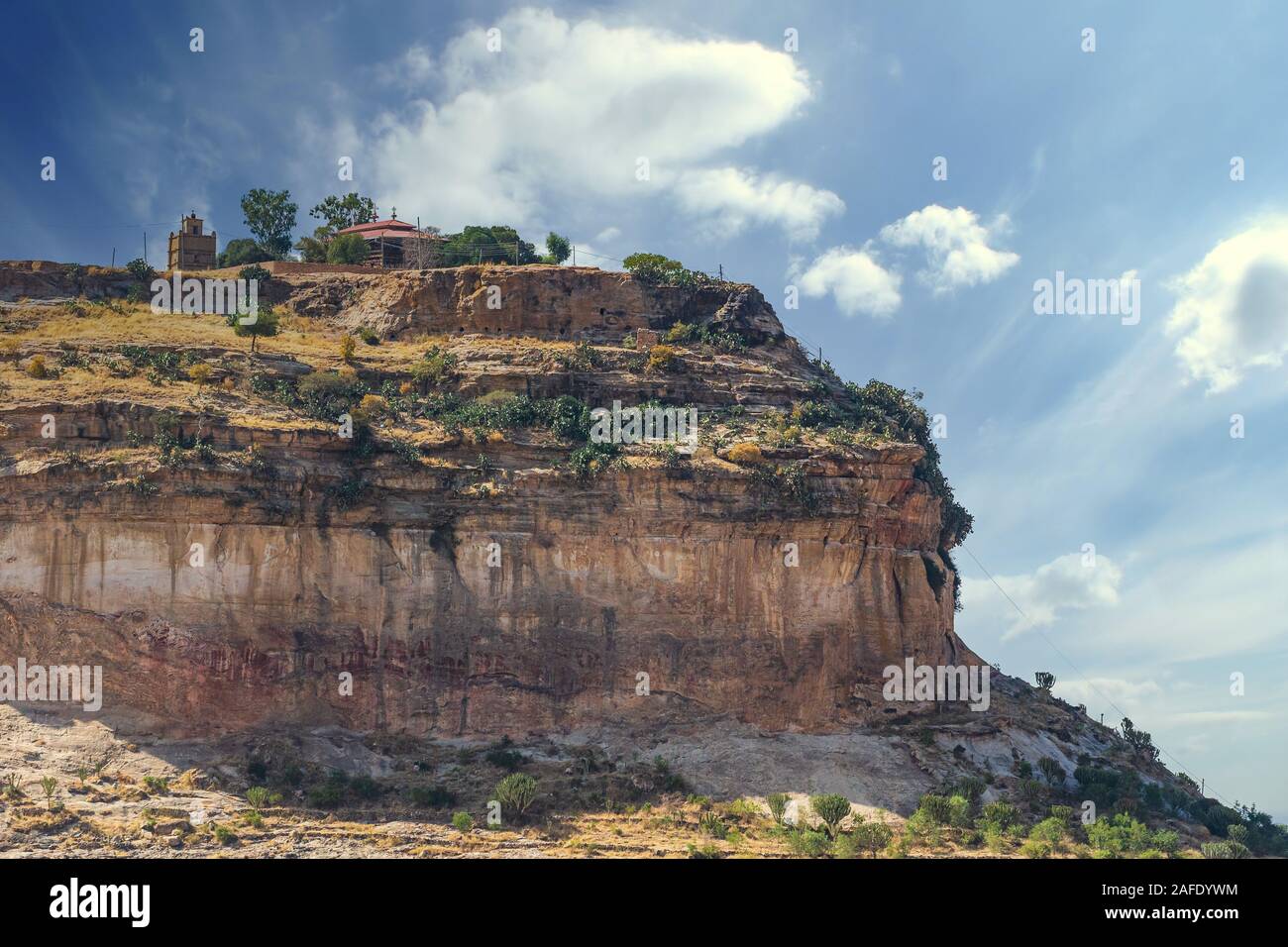 Ethiopian Debre Damo Monastery in Tigrai region, Ethiopia. Stock Photo