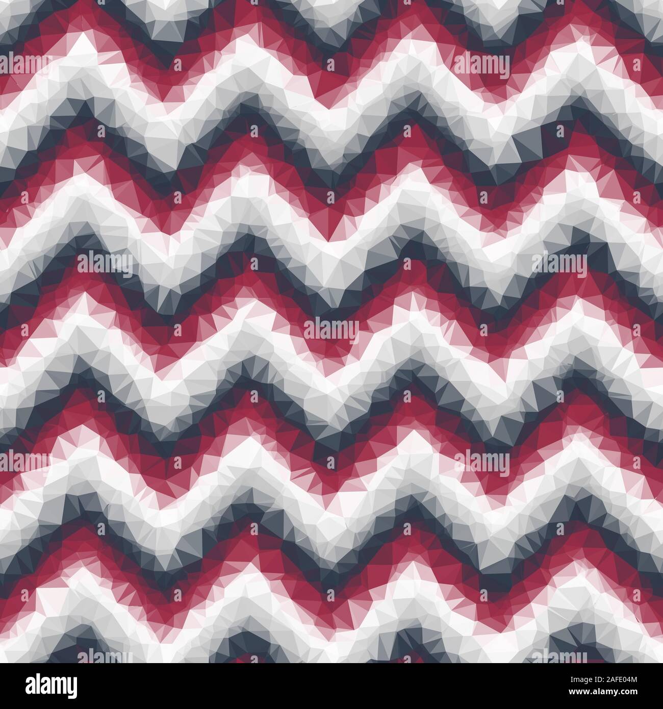 Ombre low poly crystallized chevron seamless tile Stock Vector