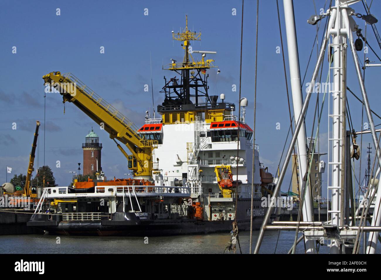 Küstenwachenboot Neuwerk in Cuxhaven Stock Photo